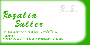 rozalia suller business card